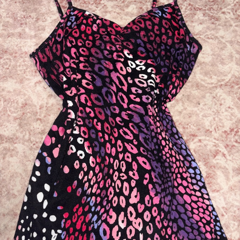 No Boundaries Top with Pink and Purple Multicolored Leopard Print